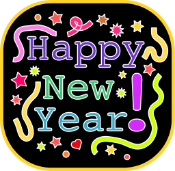 Image with stars and text Happy New Year