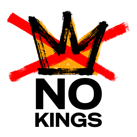 A yellow crown with a red X through it.